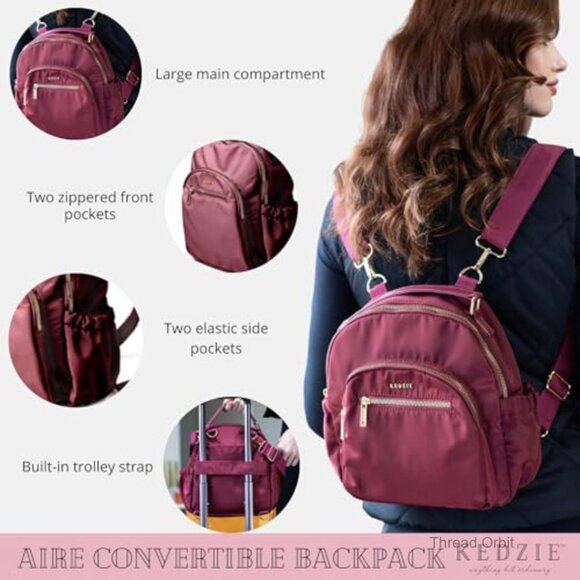 Convertible Backpack Crossbody Purse Adjustable Strap Travel Carry On Bag